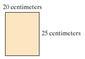 20 centimeters 25 centimeters 