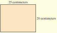 25 centimeters 20 centimeters 