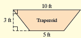 10 ft 3 ft за! Trapezoid П. 5 ft 