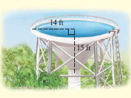 1. A water storage tank is in the shape of