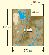105 mi 70 mi 350 mi Utah 270 mi 