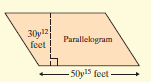 30y12 feet Parallekigram - 50y15 feet - 