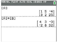 NORMAL FLOAT AUTO REAL DEGREE MP (A) [1 5 -4] 3 2.25) CA1+CB) 4 3 -31 -2 8 321 