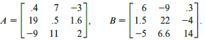 Calculate the given expression, where
1. A + B
2. B -