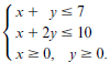 Maximize x + 3y subject to the constraints
Solve the linear