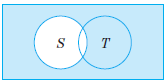 Give a set-theoretic expression that describes the shaded portion of