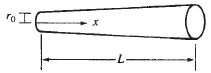 Derive the stiffness matrix for the nonprismatic torsion bar shown