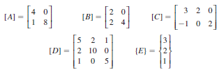 3 2 0 4 0 [A = [C] = [B] = [B] = 2 = 2 [D] =2 10 0 [D] {E • || 