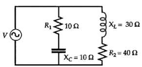 In the parallel circuit shown in Figure, Vmax = 110