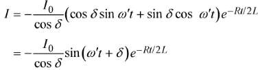 (a) Compute the current I = dQ/dt from the solution