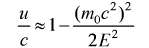 (a) Show that the speed u of a particle of