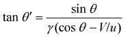 Show that if a particle moves at an angle Î¸