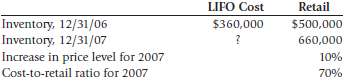 On December 31, 2006 Davison Company adopted the dollar-value LI