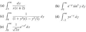 Use numerical integration to evaluate the following:  .:. Note