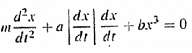 The following ordinary differential equation describes the motio