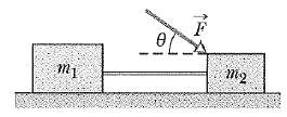 In Figure, block 1 of mass m1 = 2.0 kg
