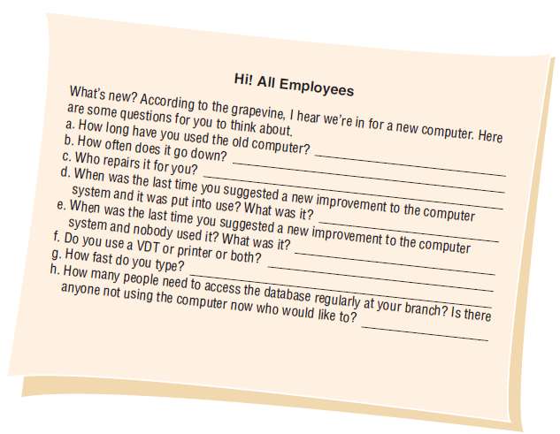 Figure is a questionnaire designed by an employee of Green