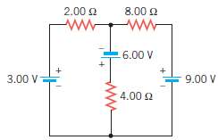 Find the current in the 4.00-Î© resistor in the drawing.