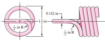 The extension spring shown in the figure has full-twisted loop
