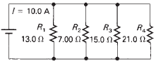 (a) What is the equivalent resistance in the circuit shown