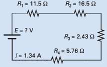 1. Find the emf in the circuit shown in Figure.