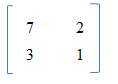 Find the inverse of the given matrix  .:.