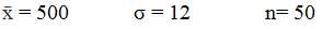 a. Given the following information, determine the 98% confidence interval