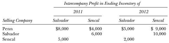 Penn Company owns a 90% interest in Salvador Company and