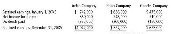 Anita Company owns a controlling interest in Brian Company and