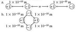 Use Coulomb€™s law,
to calculate the energy of interaction for the