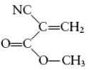 €œSuper glue€ contains methyl cyanoacrylate,
which readily polymerizes on exposure ro