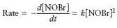 The rate law for the reaction 2NOBr(g) †’ 2NO(g) +