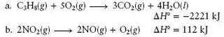 Calculate Î”Ssurr for the following reactions at 25oC and 1