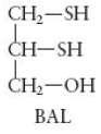 BAL is a chelating agent used in treating heavy metal