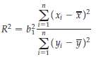 Let
R2 = SSR / SST
denote the coefficient of determination for