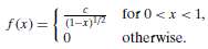 Suppose that the p.d.f. of a random variable X is