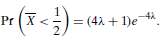 -44 4. Pr (X < (()= = (42 + 1)e 