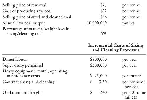 Newcastle Mining Company (NMC) mines coal, puts it through a