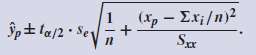 Refer to the confidence interval and prediction interval formulas in