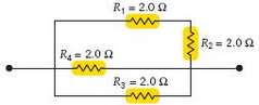 What is the equivalent resistance of the resistors in Fig.