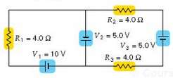Find the current in each resistor in the circuit shown