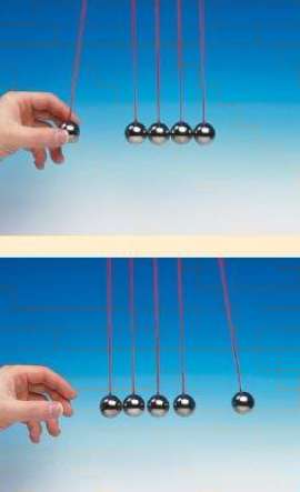 Consider two string-suspended balls, both with a mass of 0.15
