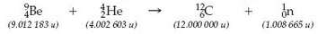 Determine the Q value of the following reaction: