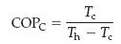 There is a Carnot coefficient of performance (COPC) for an