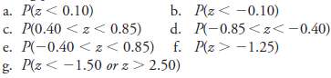 Let z denote a variable having a normal distribution with