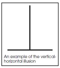 An example of the vertical-horizontal illusion is shown in the