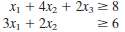 Consider the following problem.Minimize Z = 2x1 +3x2 + x3,Subject