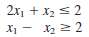 Consider the following problem.Maximize Z = 90x1 + 70x2,Subject toandx1