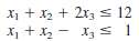 Consider the following problem.
Maximize Z = €“ x1 €“ 2x2