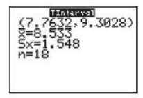 Interpret calculator display: The following TI-84 Plus calculator display presents